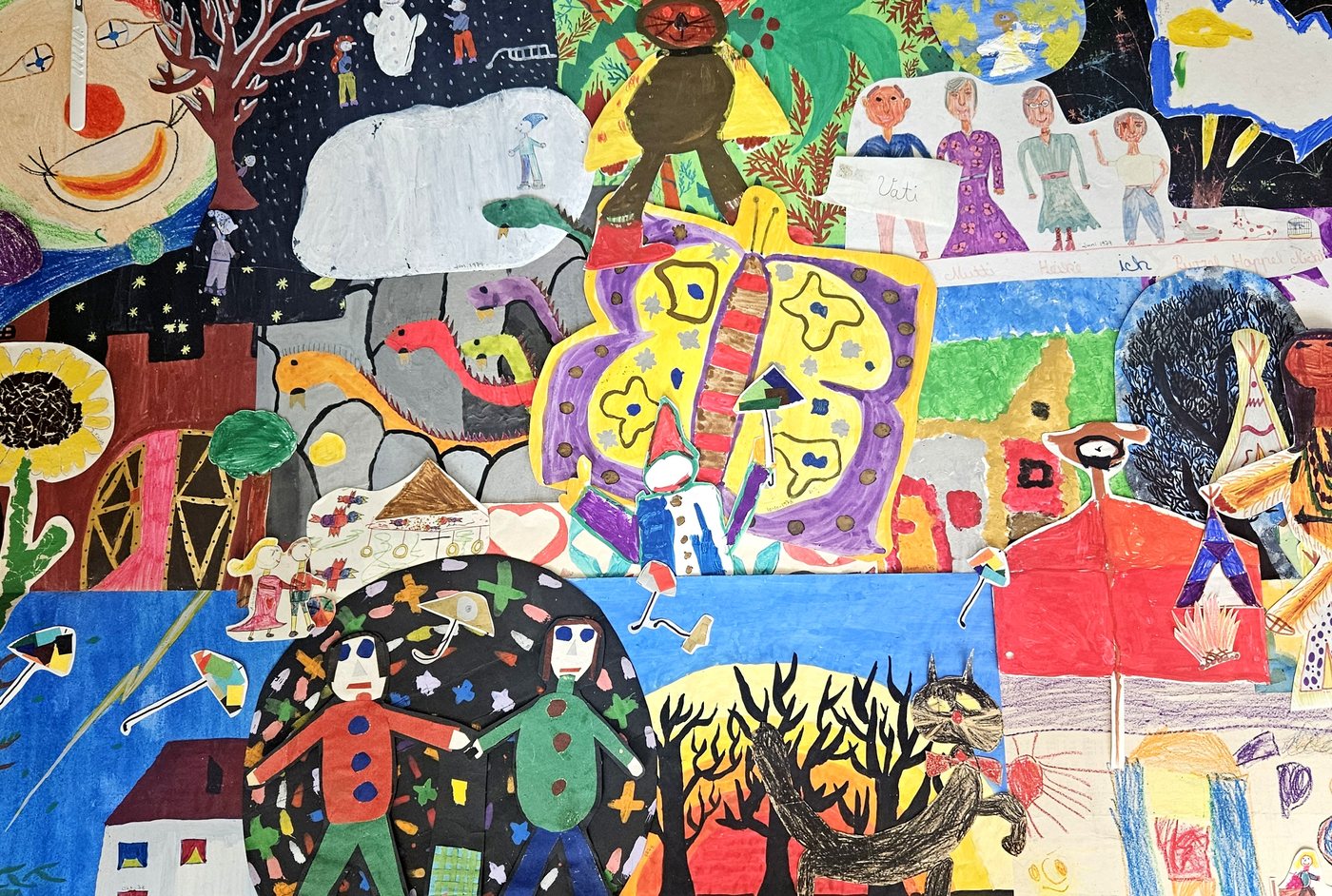 Kunstwerk aus Kinderzeichnungen, weiteres Beispiel